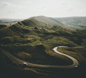 Overzicht Peak District National Park over Mam Tor