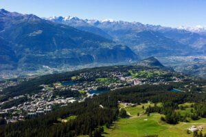 uitzicht over Crans Montana