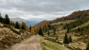 uitzicht bij stoarnene mandl, fietsen in bolzano