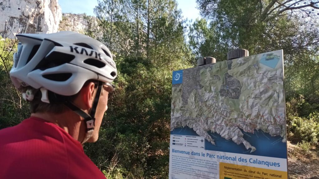 Entree in het park, Calanques Marseille