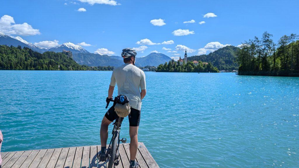 The famous lake near Bled, with the small island and the church
