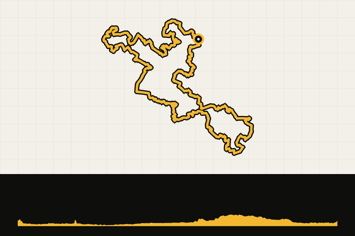 Routekaart en hoogteprofiel van Achterhoek bikepacking: 206 km