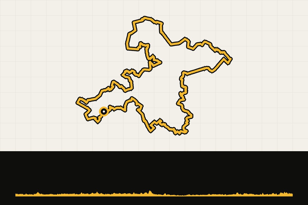 Routekaart en hoogteprofiel van Achterhoek gravel: Ruurlo, 86 km