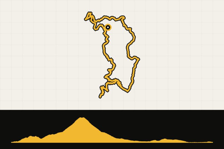 Routekaart en hoogteprofiel van Bienvenidos al Angliru