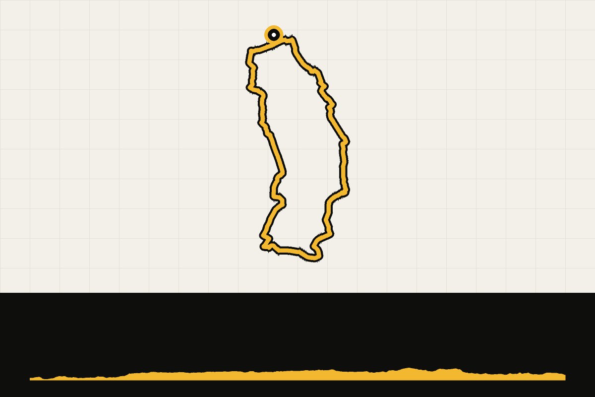 Routekaart en hoogteprofiel van Drenthe: rondje Klasbak