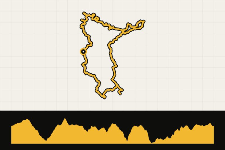 Routekaart en hoogteprofiel van Harz dag 3 (XL): Stolberg, Hexenbaum en de hangbrug