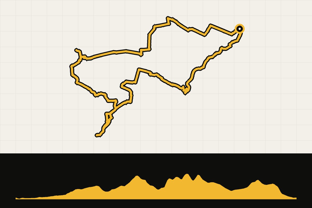 Routekaart en hoogteprofiel van Harz dag 4: Quedlinburg, de Duivelsmuur en het Bodetal