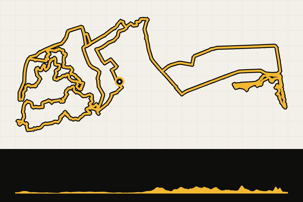 Routekaart en hoogteprofiel van Landal Berger Duinen: Schoorl route 2