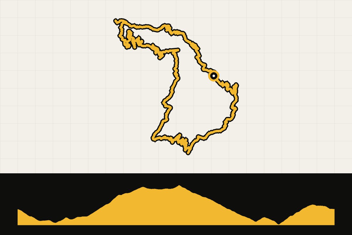 Routekaart en hoogteprofiel van Landal Brandnertal dag 3: gravel