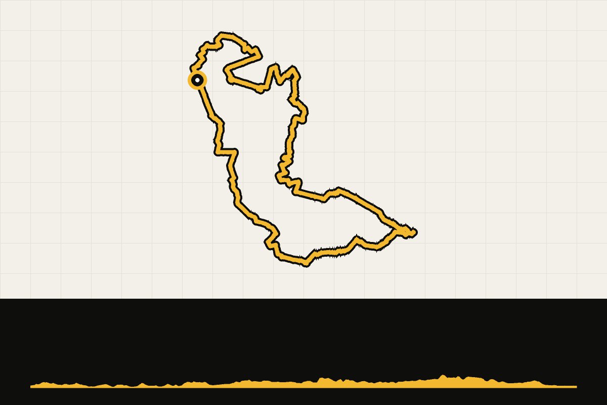 Routekaart en hoogteprofiel van Landal Klein Oisterwijk: gravelroute van 85 km