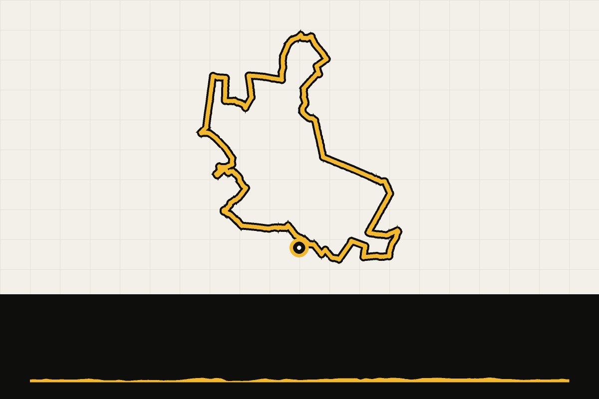 Routekaart en hoogteprofiel van Landal Orveltermarke: graveldag 1