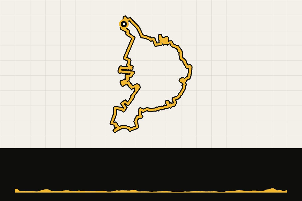 Routekaart en hoogteprofiel van Landal Sallandse Heuvelrug: gravel over de MTB-route van Wierden