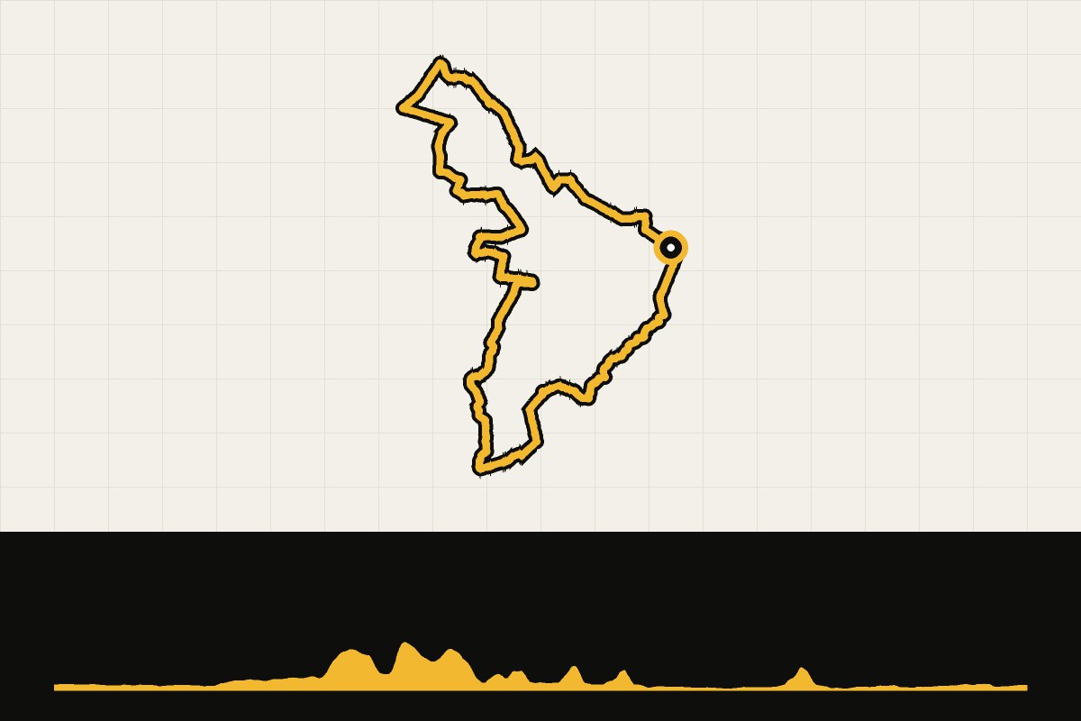 Routekaart en hoogteprofiel van Landal Sallandse Heuvelrug: Lemelerberg en Holterberg