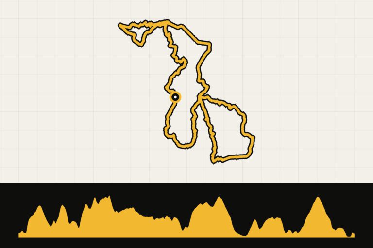 Routekaart en hoogteprofiel van Luikse Ardennen: rondje Stavelot, de reuzen van de Ardennen