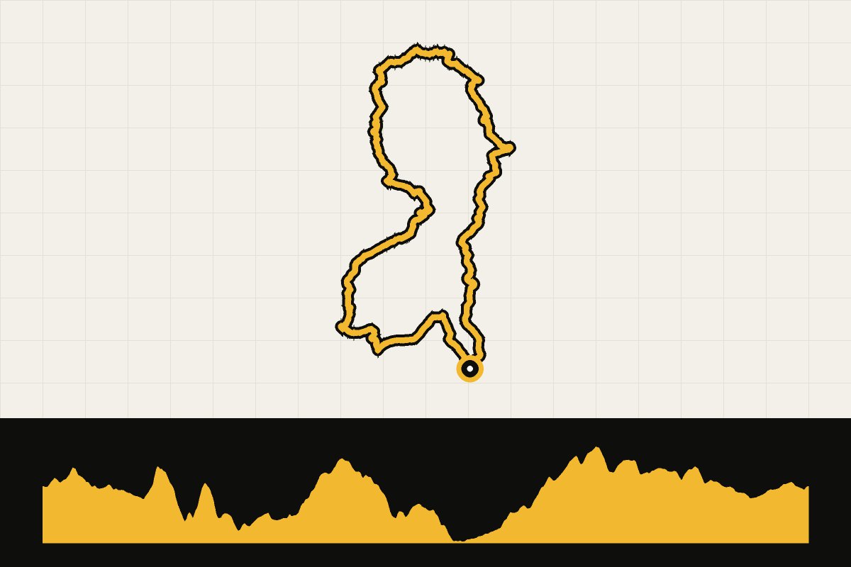 Routekaart en hoogteprofiel van Ostbelgien in drie dagen: dag 2, Sankt Vith naar Eupen