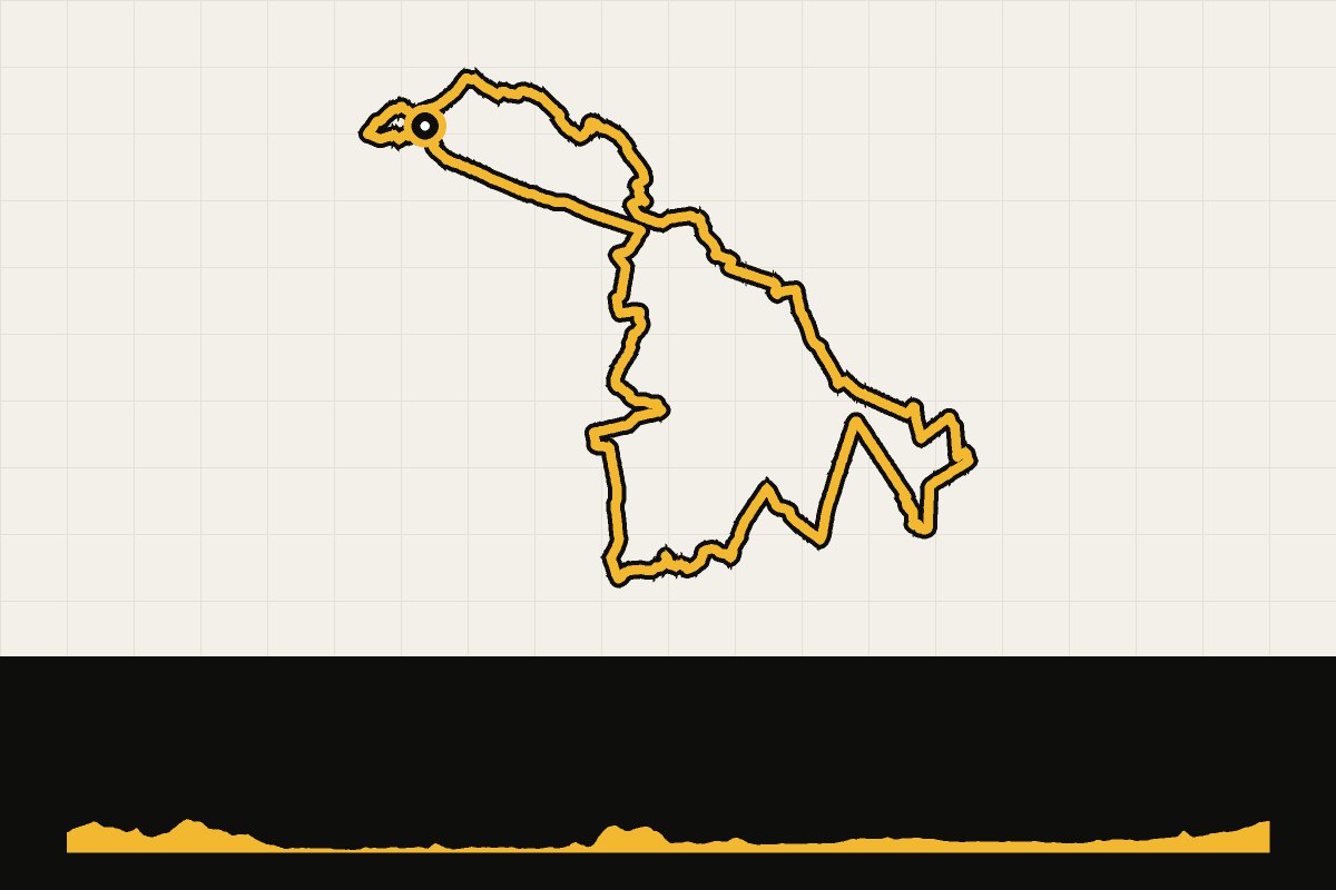 Route map and elevation profile of Paris-Roubaix: a taste of Roubaix