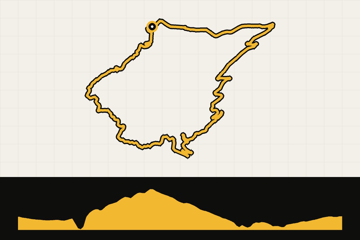 Routekaart en hoogteprofiel van Provence: Route des Crêtes in de Gorges du Verdon