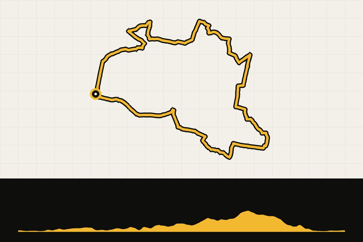 Routekaart en hoogteprofiel van Thy: panoramaroute 410
