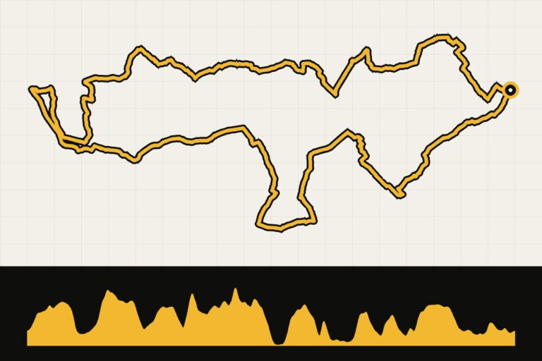 Routekaart en hoogteprofiel van Vlaamse Ardennen: Kwaremont, Paterberg, Kanarieberg en Taaienberg