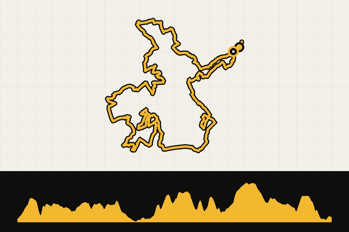 Routekaart en hoogteprofiel van Zuid-Limburg gravel: best of both worlds