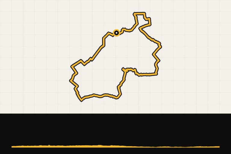 Map and elevation profile of Drenthe: Gravel route Drents-Friese Wold – Landal Hunerwoldstate