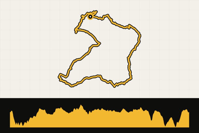 Routekaart en hoogteprofiel van Frankrijk: Col de Berjou