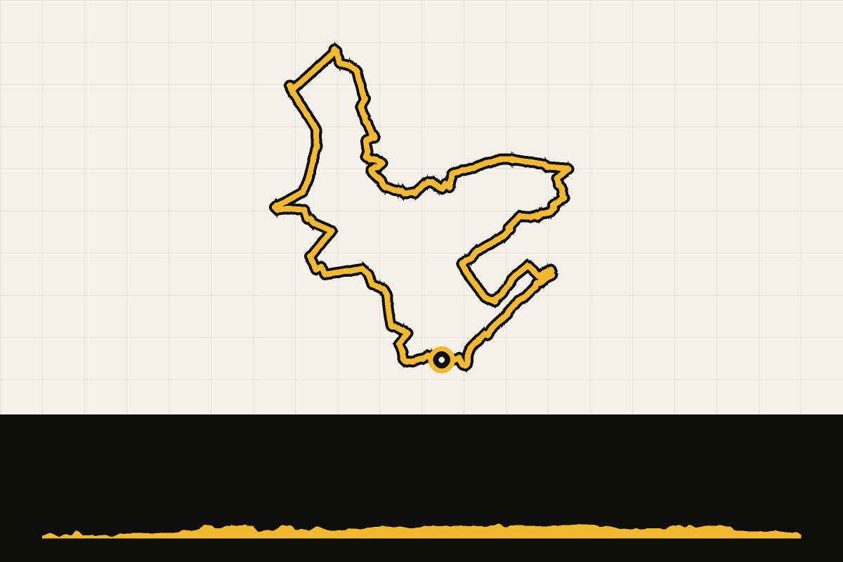 Map and elevation profile of Glamour gravel in Central Limburg