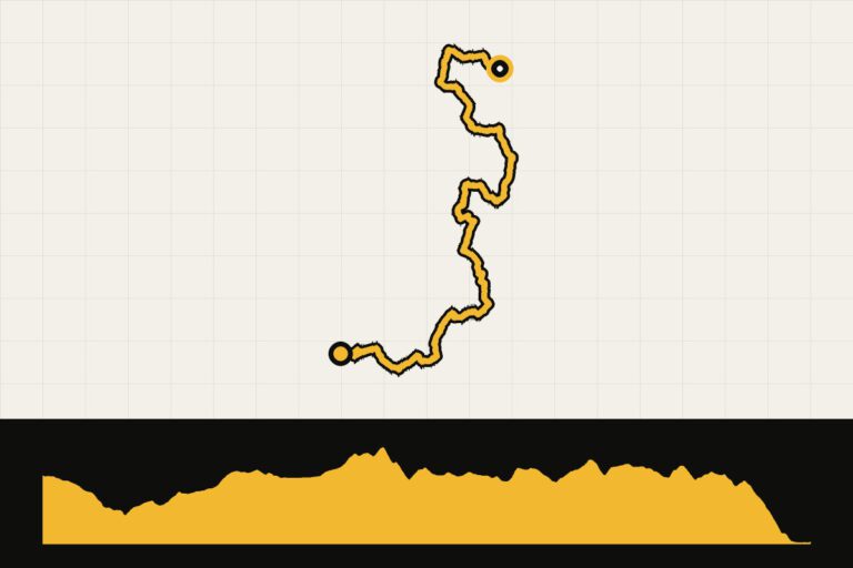 Routekaart en hoogteprofiel van Mountaineer Monster 275 – dag 2: Friendsville – Rowlesburg