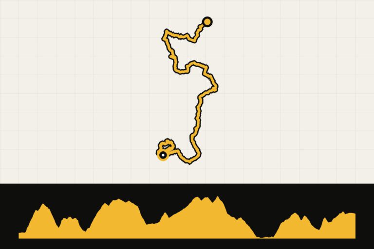 Routekaart en hoogteprofiel van Mountaineer Monster 465 – dag 7: Rowlesburg – Bruceton Mills