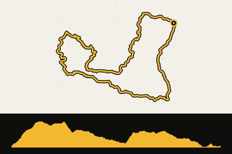 Routekaart en hoogteprofiel van Nationalpark Harz