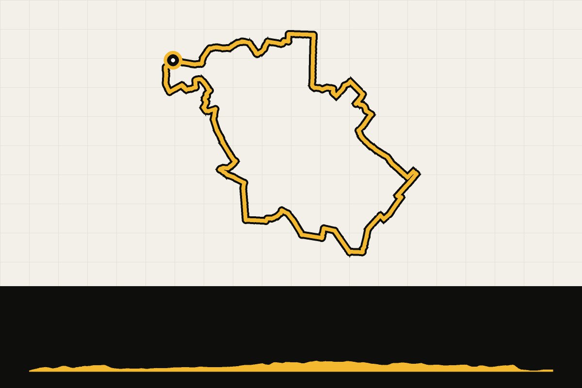 Routekaart en hoogteprofiel van Noord-Brabant: Nynke’s adventures: Gravellen West-Brabant