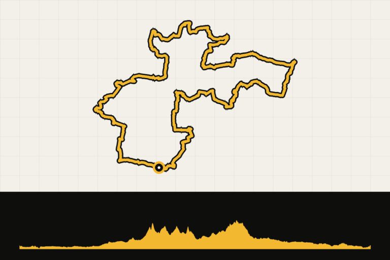 Routekaart en hoogteprofiel van Noordrijn-Westfalen: Grenzgängerroute compleet incl. omleidingen