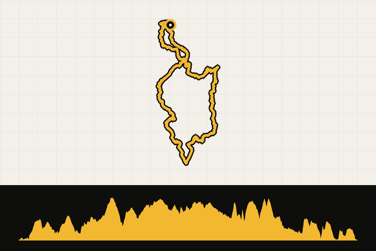 Routekaart en hoogteprofiel van Ostbelgien: ronde vanuit Luik via Dochamps