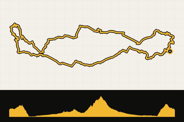 Routekaart en hoogteprofiel van Piemonte: ronde vanuit Pino Torinese via Turijn