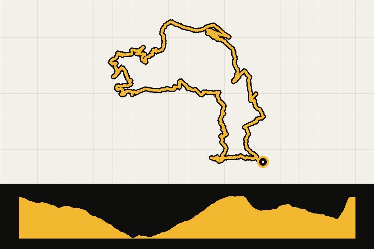 Map and elevation profile of Serbia: Tara NP Gravel Loop