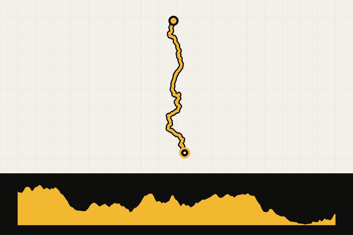 Routekaart en hoogteprofiel van The GB Divide – dag 9: Tregaron – Esgairgeiliog Ceinws