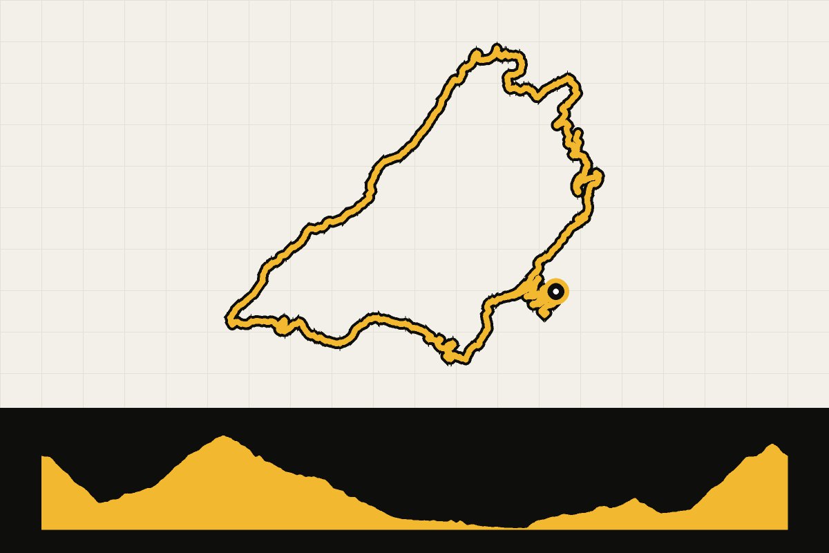 Map and elevation profile of the Vosges: Boucle TDF Planche des belles filles