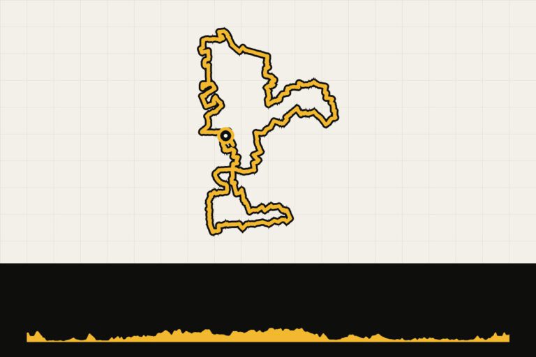 Routekaart en hoogteprofiel van Zeeland: Brabantse Wal Gravel: 80 km route