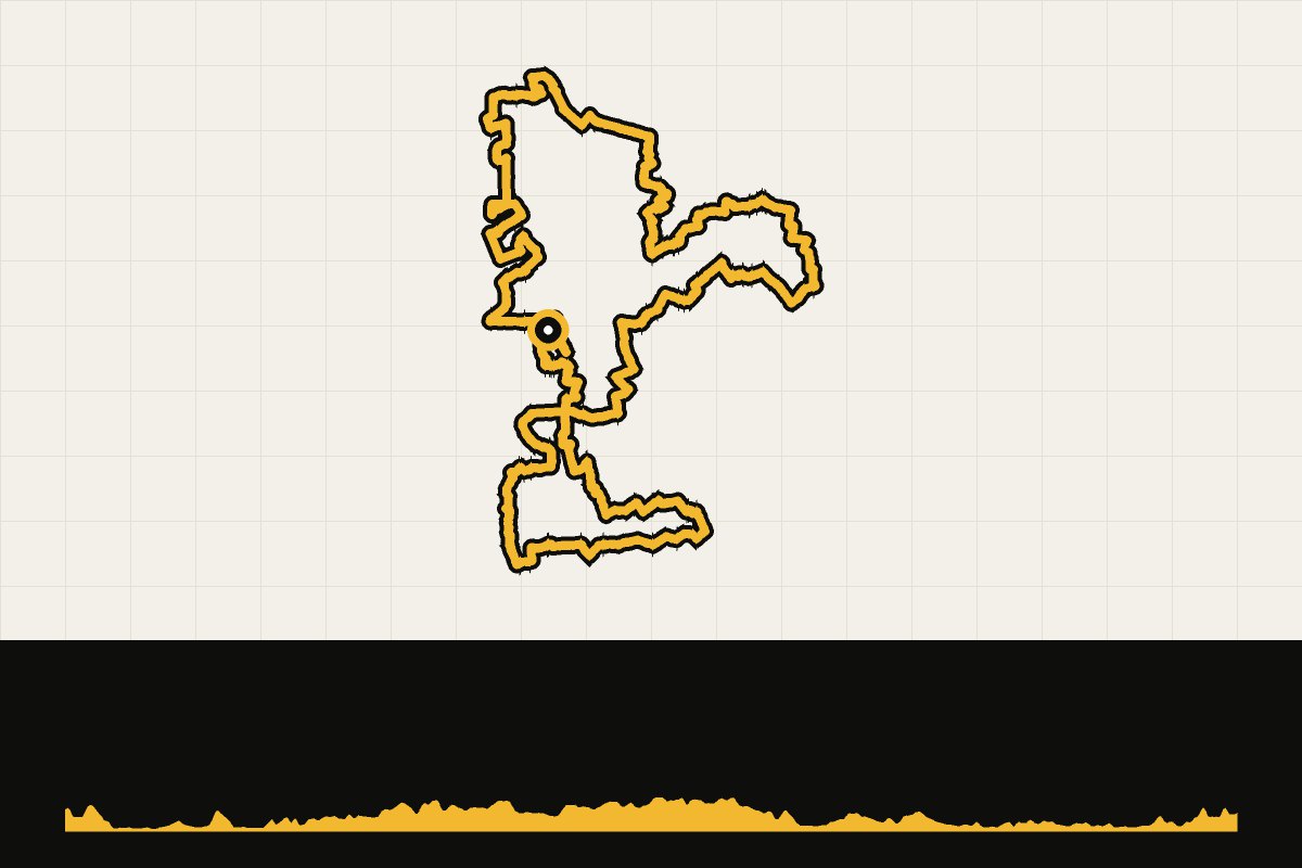Map and elevation profile of Zeeland: Brabantse Wal Gravel: 80 km route