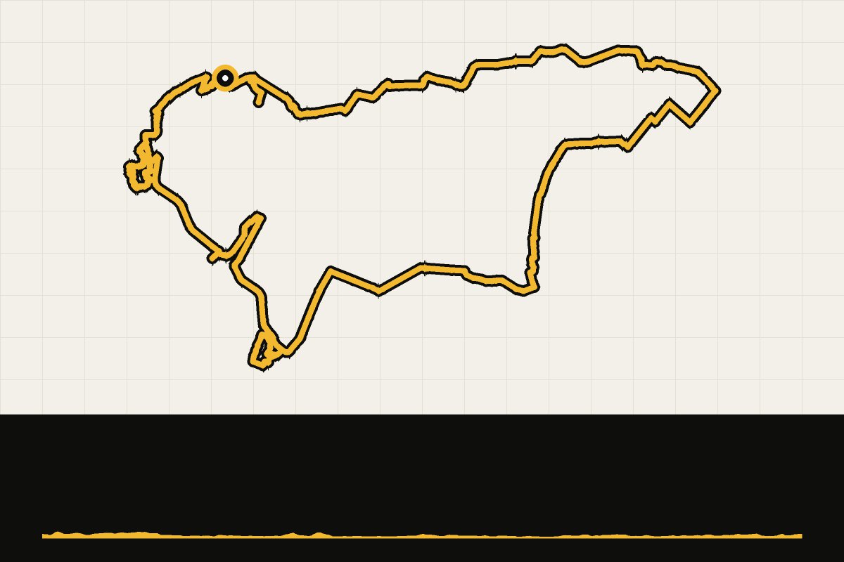Map and elevation profile of Zeeland: Noord-Beveland Gravel