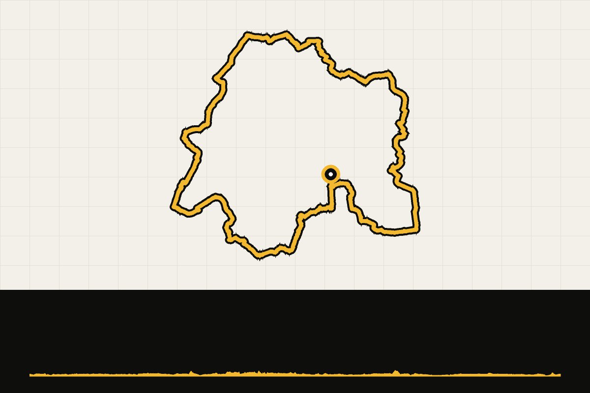 Routekaart en hoogteprofiel van Zeeland: ronde vanuit Wemeldinge via Oost-Souburg